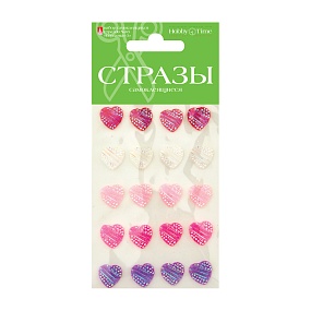 НАБОР САМОКЛЕЯЩИХСЯ СТРАЗ №65 "СЕРДЕЧКИ-3", 5 ЦВ.
Арт. 2-110/03