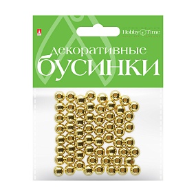 БУСИНЫ КРУГЛЫЕ ЗОЛОТЫЕ, Ø 8 ММ
Арт. 2-371/09