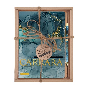 НАБОР ПОДАРОЧНЫЙ "Carrara.Bright" (ДВЕ ТЕТРАДИ BV И РУЧКА)
Арт. 7-40-001/183-3