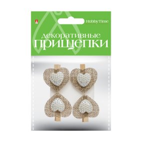 ДЕКОРАТИВНЫЕ ПРИЩЕПКИ. МЕШКОВИНА.  НАБОР №30
Арт. 2-360/30