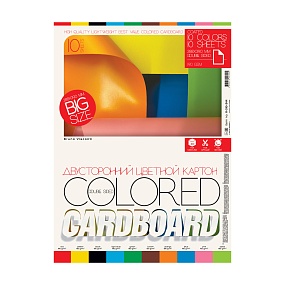 Набор цветного картона BrunoVisconti® 
А3, 10 листов, 10 цветов , 190 г/кв.м, мелованный картон
BRIGHT COLORS
Арт. 11-310-344