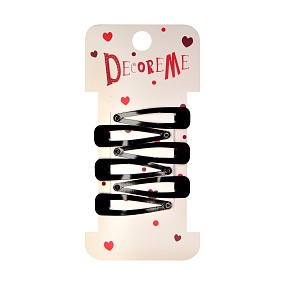 ЗАКОЛКА ДЛЯ ВОЛОС 4 СМ, 6 ШТ, ЧЕРНЫЕ 
Арт. 2-718/34