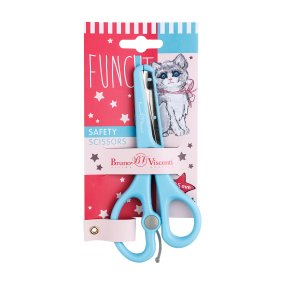 НОЖНИЦЫ ДЕТСКИЕ, "FUNCUT. Кошка" 13,5 см. (безопасные лезвия, возвратный механизм) 
Арт. 60-0023/02
