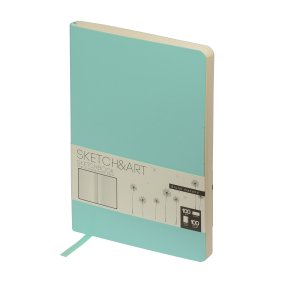 Sketchbook BrunoVisconti® зефирный мятный
140х210  мм, 100  л., 100 г/кв.м, бежевая бумага
гибкая обложка
"Sketch&Art"
Арт. 1-500/06