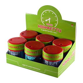 МИНИ-КОНФЕТТИ  ДЛЯ ДЕКОРА "ЗВЕЗДОЧКИ", С ДОЗАТОРОМ, 80Г  (6 ЦВЕТОВ ), СИНИЙ,  №5
Арт. 2-312/05