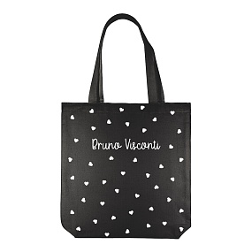 Сумка-шоппер BrunoVisconti®
 (340 х 360 мм)
"BLACK&WHITE.СЕРДЕЧКИ"
Арт. 16-004-04/01