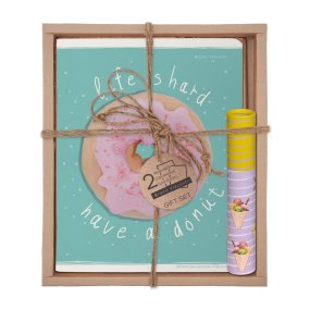 Набор подарочный "DONUT. Life is hard - have a donut" (две тетради и ручка в тубе)
Арт. 7-48-1292-3/4