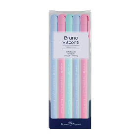 Набор из 5-ти ручек BrunoVisconti®
гелевые, 0.5 мм, 
SimpleWrite. ZEFIR
Арт. 20-0294-5