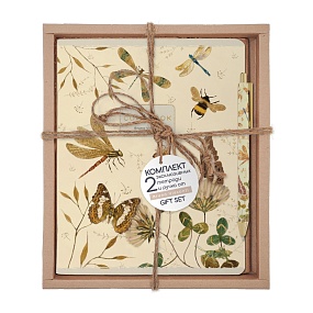 НАБОР ПОДАРОЧНЫЙ "FAUNA.BUTTERFLY.Бабочки-стрекозы" (ДВЕ ТЕТРАДИ И РУЧКА)
Арт. 7-48-1398-2/1