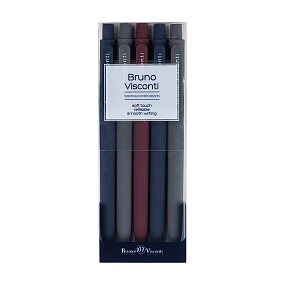 Набор из 5-ти ручек BrunoVisconti®
шариковые автоматические, 0.7 мм, синие
SoftClick. ORIGINAL
Арт. 20-0101-5