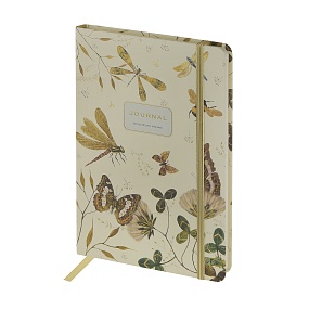 ЗАПИСНАЯ КНИЖКА "MEGAPOLIS JOURNAL" А5, 100 Л.  НА РЕЗИНКЕ, "FAUNA.Бабочки.Стрекозы",  линейка
Арт. 3-479/11