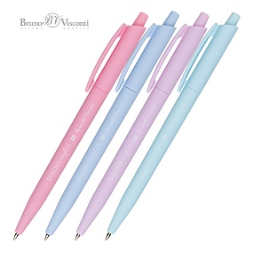 Ручкa BrunoVisconti
шариковая автоматическая, 0.5 мм, синяя
SlimClick. ZEFIR
Арт. 20-0229