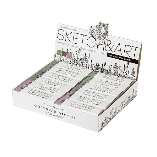 Ластик BrunoVisconti®
художественный,  (65х17х8 мм)
"Sketch&Art" Slim
Арт. 42-0067
