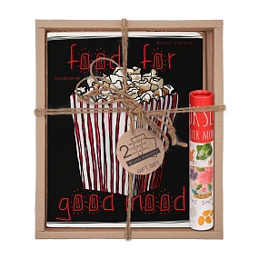 Набор подарочный "FOOD IN BLACK. Попкорн" (две тетради и ручка в тубе)
Арт. 7-48-1179-3/4