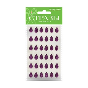 НАБОР САМОКЛЕЯЩИХСЯ СТРАЗ №90 "КАПЛИ", 8*13 ММ, 4 ЦВ.
Арт. 2-343/08