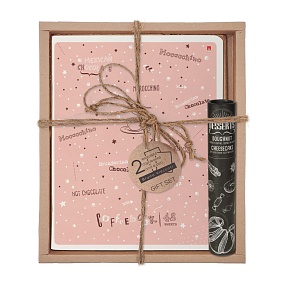 Набор подарочный "COFFE TIME. Розовая" (две тетради и ручка в тубе)
Арт. 7-48-1273-3/4