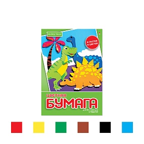 Набор цветной бумаги HOBBY TIME
А4 (205 х 280 мм), 6 листов, 6 цветов 
на скрепке
Арт. 11-406-255