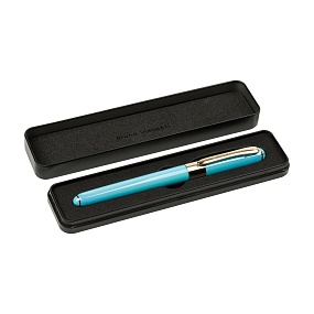 Ручка шариковая BrunoVisconti®
"MONACO" цвет корпуса небесно-голубой
0.5 мм, синий, в металическом черном  футляре
Арт. 20-0125/689