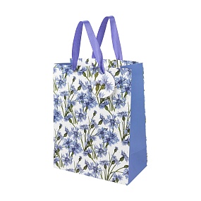 Пакет бумажный упаковочный подарочный BrunoVisconti®
 (260 х 324 х 130 мм)
"FLORA.ВАСИЛЬКИ"
Арт. 2-852/18