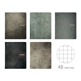 Тетрадь общая BrunoVisconti®
А5 (165 х 203 мм)
"STONE.GRAPHITE" 48 л., клетка
Арт. 7-48-1391
обложка в ассортименте