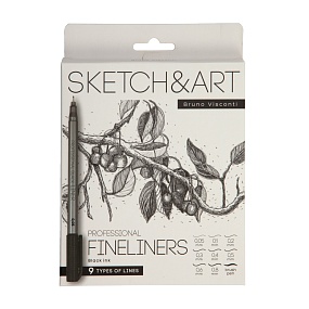 Набор BrunoVisconti®
из 9-ти капиллярных ручек
0,05, 0,1, 0,2, 0,3, 0,4, 0,5, 0,6, 0,8 мм, черных
Sketch&Art
Арт. 36-0033