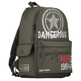 Рюкзак BrunoVisconti®
молодежный
темно-серый 
«МИЛИТАРИ 5,56 ММ»
Арт. 12-003-108/06