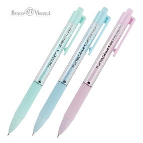 Ручка гелевая BrunoVisconti®
"FineClick" 
0.38 мм Zefir, черная
Арт. 20-0391/42