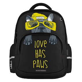 Рюкзак BrunoVisconti®
классический 
черный с эргономичной спинкой
«ПСЫ НА СТИЛЕ»
Арт. 12-002-243/01