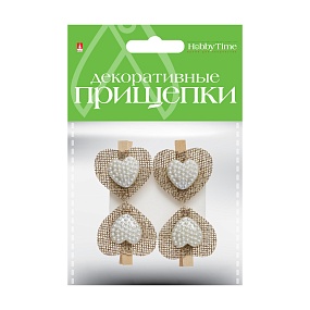 ДЕКОРАТИВНЫЕ ПРИЩЕПКИ. МЕШКОВИНА.  НАБОР №30
Арт. 2-360/30