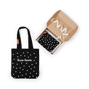 НАБОР ПОДАРОЧНЫЙ  "BLACK&WHITE.СЕРДЕЧКИ" (ШОППЕР И КОСМЕТИЧКА M)
Арт. 16-004-049010