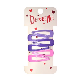 ЗАКОЛКА ДЛЯ ВОЛОС 4 СМ, 6 ШТ, 3 ЦВЕТА 
Арт. 2-718/35