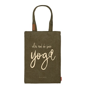 СУМКА-ШОППЕР С КАРМАНОМ, ЦВЕТ ХАКИ "YOGA" 35x47 cm
16-002-03/07