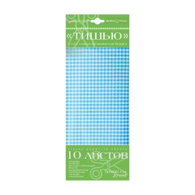 Набор цветной бумаги "тишью" HOBBY TIME
(130 х 290 мм), 10 листов
клетка голубая
Арт : 2-145/08