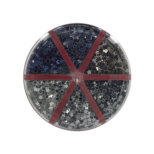 МИНИ-КОНФЕТТИ  ДЛЯ ДЕКОРА "ЗВЕЗДОЧКИ", С ДОЗАТОРОМ, 80Г  (6 ЦВЕТОВ ), СЕРЕБРО,  №3
Арт. 2-312/03: фото #4