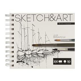 Sketchbook BrunoVisconti®
180х155  мм, 50  л., 200 г/кв.м, белая фактурная
твердая обложка на гребне
"Sketch&Art"
Арт. 1-50-555/02