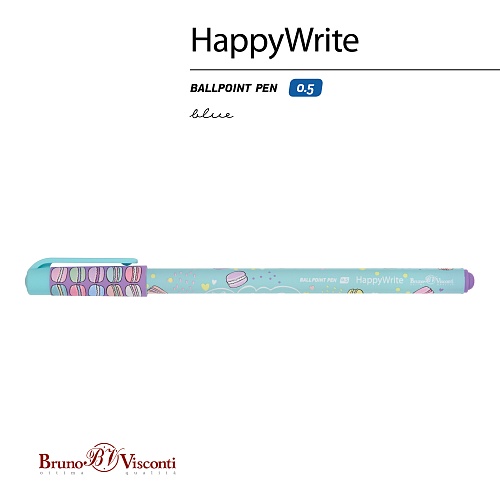 Ручка BrunoVisconti®
шариковая, 0.5 мм, синяя
HappyWrite «РАЗНОЦВЕТНЫЕ МАКАРУНЫ»
Арт. 20-0215/51: фото #5