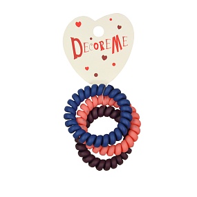 РЕЗИНКА ДЛЯ ВОЛОС СПИРАЛЬНАЯ МАТОВАЯ 3 ШТ МИКС 
Арт. 2-712/202