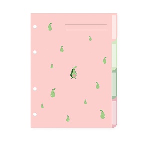 КОМПЛЕКТ РАЗДЕЛИТЕЛЕЙ ДЛЯ ТЕТРАДИ НА КОЛЬЦАХ  А5, 4 Л. АВОКАДО
7-50-473/07