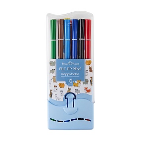 Фломастеры BrunoVisconti®
12 цветов HAPPYCOLOR
пластиковый пенал
Арт. 32-0036