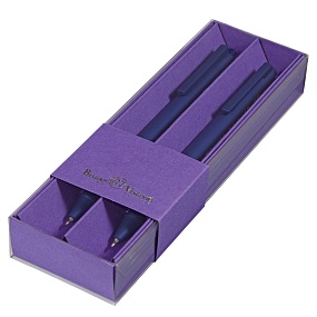 Набор BrunoVisconti®
из 2-х шариковых автоматических ручек
"POINTCLICK"0.38 мм, синий, в картонном сиреневом  футляре Original
Арт. 20-0379/0303