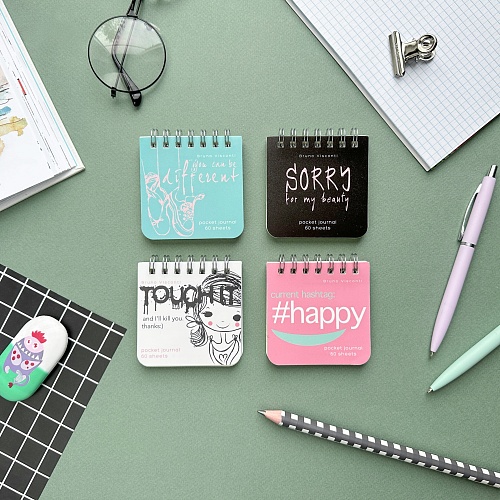 "POCKET JOURNAL" 70 х 70 мм, 60 Л, (4 ВИДA) НА ГРЕБНЕ "MY STATUS"
Арт. 3-652/01: фото #14