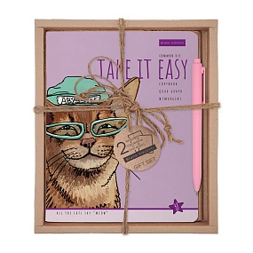 НАБОР ПОДАРОЧНЫЙ "EASY LIFE.КОТЫ. Abyssin" (ДВЕ ТЕТРАДИ И РУЧКА)
Арт. 7-48-1293-2/5