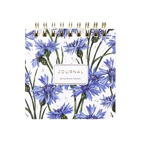 "POCKET JOURNAL" 90 Х 90 ММ, 60 Л,  НА ГРЕБНЕ "ФЛОРА.ВАСИЛЬКИ"
Арт. 3-649/14