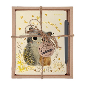 НАБОР ПОДАРОЧНЫЙ "LOVE ME.ЛЮБОВЬ, КАК ОНА ЕСТЬ. Котики приносят счастье" (ДВЕ ТЕТРАДИ И РУЧКА)
Арт. 7-48-1271-2/5