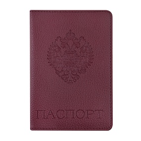 Обложка для паспорта BrunoVisconti®
"ГЕРБ РОССИИ" бордовый
Арт. 3-619/13
