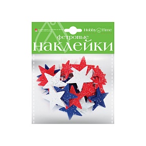 ДЕКОРАТИВНЫЕ НАКЛЕЙКИ ИЗ ФЕТРА. НАБОР №7 "ЗВЕЗДОЧКИ", 2 ВИДА
Арт. 2-093/07