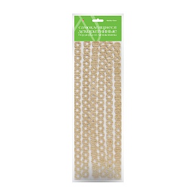 САМОКЛЕЯЩИЕСЯ ДЕКОРАТИВНЫЕ БОРДЮРЫ ИЗ МЕШКОВИНЫ, 6 ШТ. ВИД 3
Арт. 2-604/03