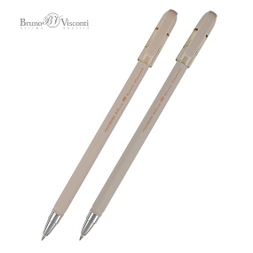 Ручка шариковая BrunoVisconti®
"TOTAL BEIGE" 
0.5 мм, синяя
Арт. 20-0514