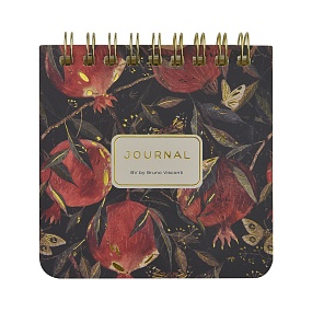 "POCKET JOURNAL" 90 Х 90 ММ, 60 Л,  НА ГРЕБНЕ "ФЛОРА.ГРАНАТ"
Арт. 3-649/11
