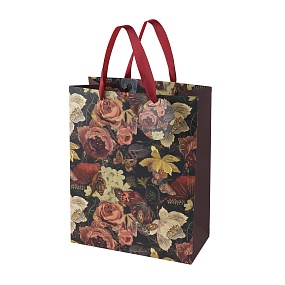 Пакет бумажный упаковочный подарочный BrunoVisconti®
 (260 х 324 х 130 мм)
"FLORA.LUSH BOUQUET"
Арт. 2-852/02